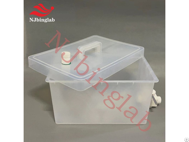 Njbinglab Ptfe Square Reaction Container With Valve And Connector Corrosion Resistant