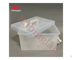 Njbinglab Ptfe Square Reaction Container With Valve And Connector Corrosion Resistant