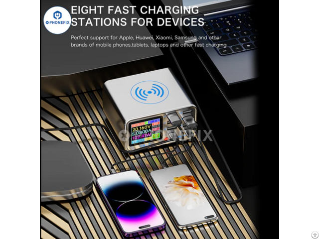 Tensai 8 Port Fast Charging Station With Wireless Charger
