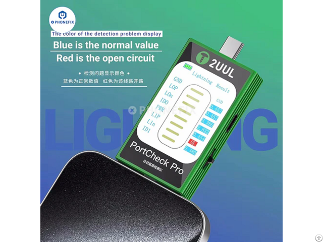 2uul Portcheck Pro Lightning Type C Charging Tail Plug Detector