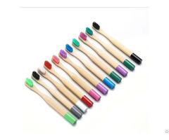 Painted Kids Round Stick Bamboo Toothbrush