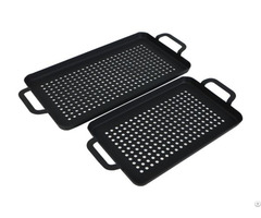 Factory Seasoned Outdoor Bbq Carbon Steel Grill Basket