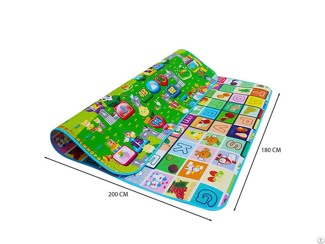 Pe Infant Kids Foldable Crawling Floor Mats Soft Rug Mat With Different Cartoon Patterns