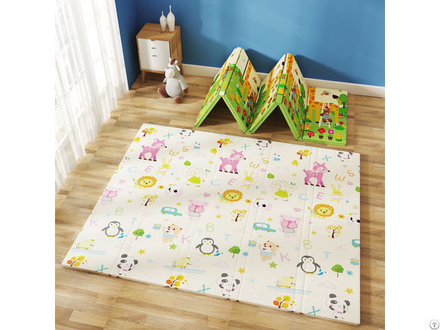 Anti Slip Custom Polyester Mats Living Room Carpets And Rugs Crawling Folding Baby Play Mat