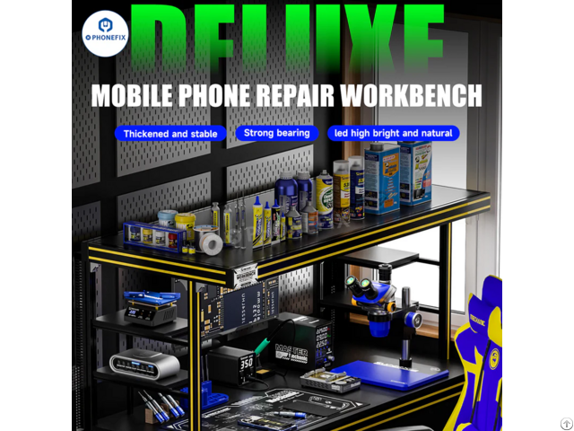 Mechanic Mobile Phone Repair Adjustable Workbench With Led Light And Display