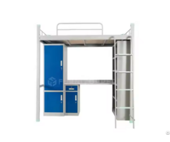 Full Size Metal Bed Loft Sleeper With Desk And Wardrobe For Teens Kid Adults Bedroom