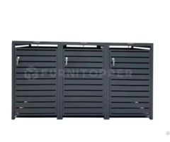 Garbage Can Storage House Galvanised Steel Dustbin Box Wpc Metal Wheelie Bin Cover