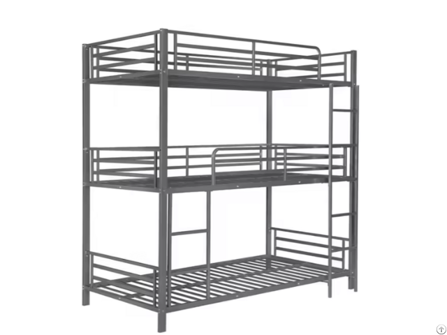 Heavy Duty Metal Triple Bunk Bed Frame For Adults Kids