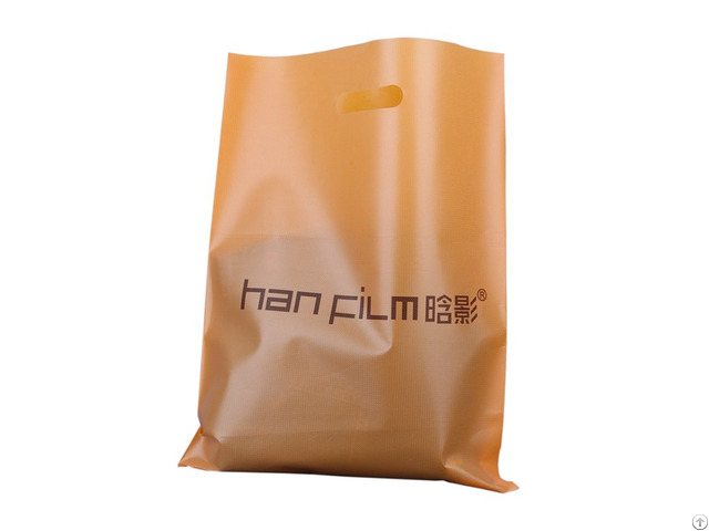 Reusable Plastic Die Cut Patch Handle Shopping Carrier Bags