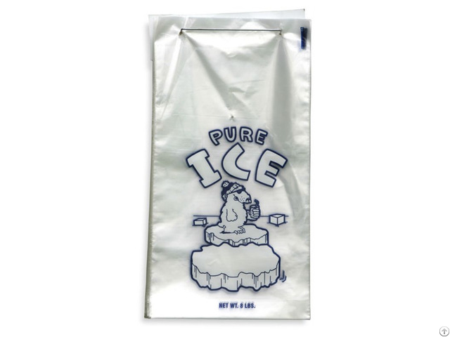 5kg 8lb Packing Self Bagging Ice Cube Block Packaging Plastic Bag