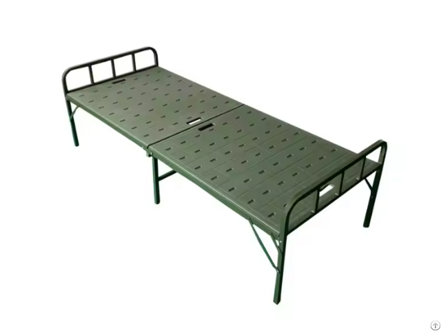 Outdoor Folding Portable Camping Cot Beach Metal Plastic Single Tent Bed For Home Field