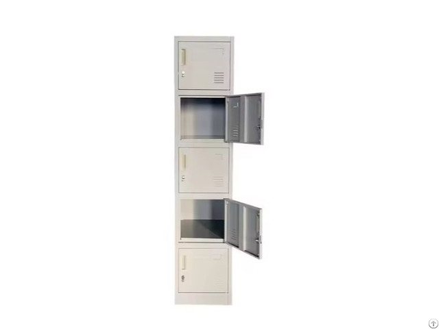 Gym Staff Work Steel Storage Locker 5 Door Closet School Metal Wardrobe Clothes Cabinet