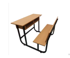 University Classroom Connected Double Desk And Chair College School 2 Seater Wood Bench Tables