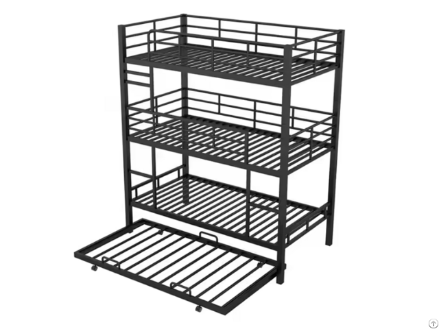 Furnitoppe Triple Layer Bunk Bed With Pull Out Trundle