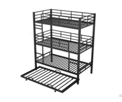 Furnitoppe Triple Layer Bunk Bed With Pull Out Trundle