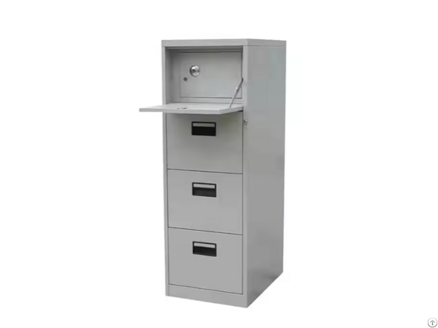 Vertical Metal Steel 4 Door 3 Drawer Hanging File Cabinet With Safe Vault