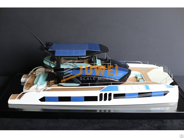 Minature Scale Catamaran Model Ship Jw 282
