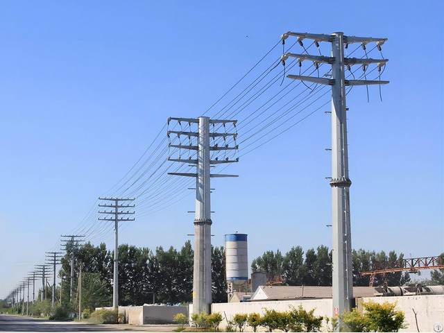 Power Distribution And Transmission Pole