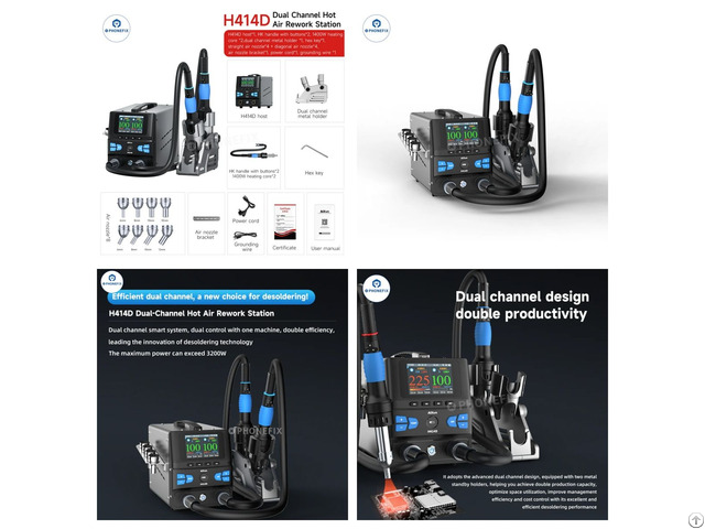 Aixun H414d 1400w Dual Hot Air Gun Bga Rework Station