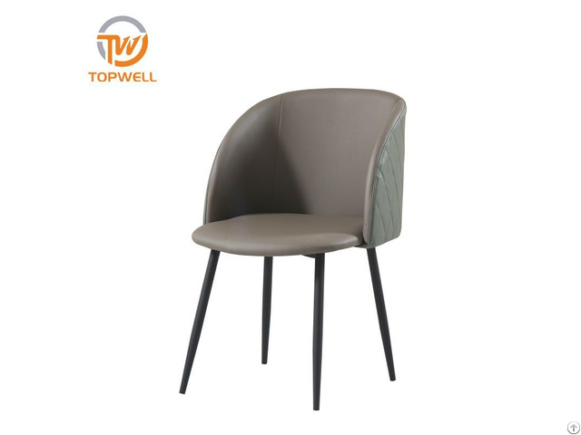 Dining Chair Pvc Seat Powder Coating Leg Dc 7330