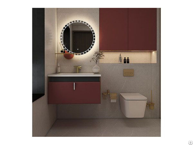 Luxury Top End Made Mirror Small Wood Wall Mounted Modern Bathroom Cabinet Vanity