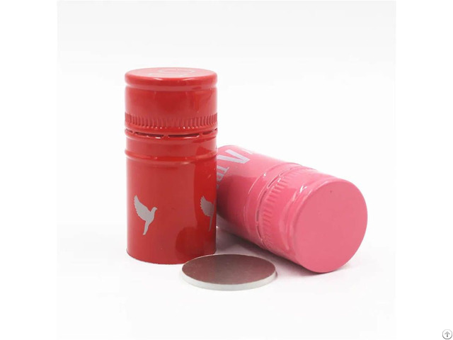 Custom 30x60mm Tamper Evident Aluminum Ropp Caps 30mm Wine Cap With Screen Printing
