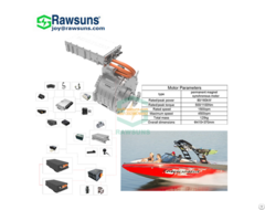 Plug And Play Ev Conversion Kit 80kw 1500rpm Motor 60kwh Battery Rawsuns Vcu For 7m Boat