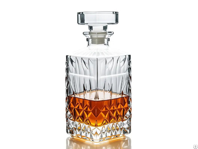 Square Engraved Design Whisky Bottle 500ml 700ml 750ml