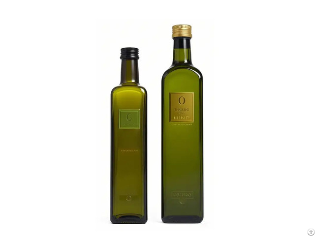 Empty Square Dark Green Glass Olive Oil Bottle 500ml 250ml