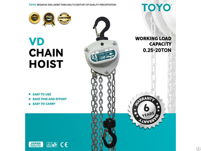 Vd Manual Chain Hoist 1 5 Tons