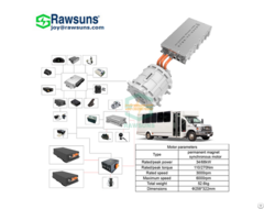 Turnkey Ev Conversion Kit 270nm 68kw Pmsm Motor 60kwh Battery Shuttle Mini Bus