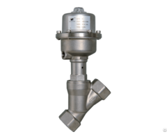 Dn10 Dn80 Angle Seat Valve With Ss304 Pneumatic Actuator