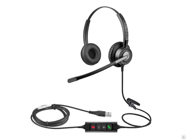 Bs29 Usb Wired Noise Cancelling Headphones With Mic