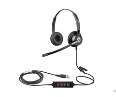 Bs29 Usb Wired Noise Cancelling Headphones With Mic