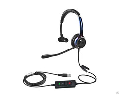 Fc21 Over Ear Wired Usb Office Headset With Mic Noise Cancelling