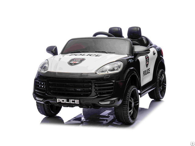 Kids Police Car W/ Bluetooth Music & Lights