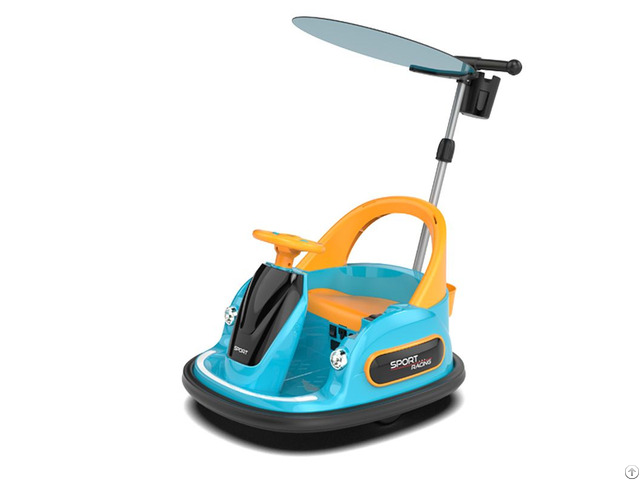 Steering Wheel Sunshade Cup Holder Push Pole Kids Indoor Electric Bumper Car