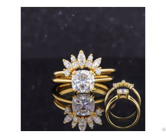 Cushion Cut Moissanite S925 Sterling Silver Stackable Rings