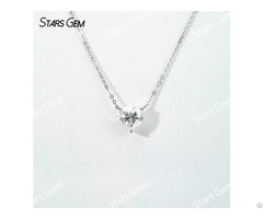 Heart Cut Moissanite S925 Sterling Silver Diamond Pendant Necklace