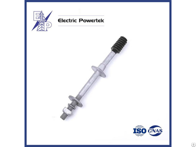 Nylon Head Hot Dip Galvanized Spindle For Pin Insulator