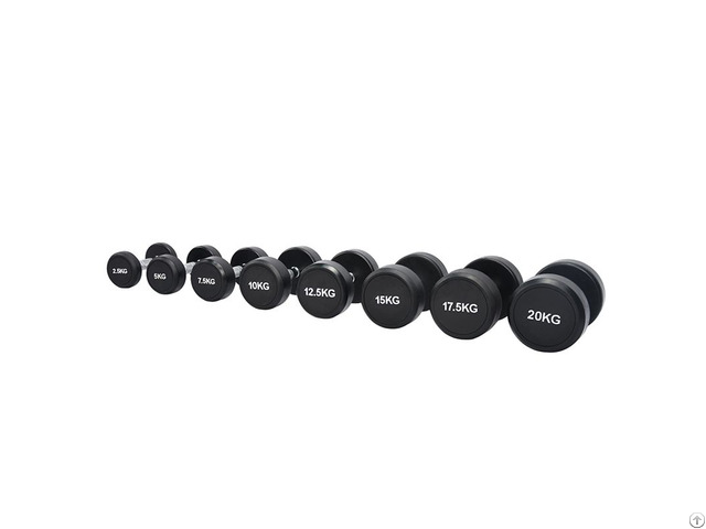 Round Head Rubber Dumbbells