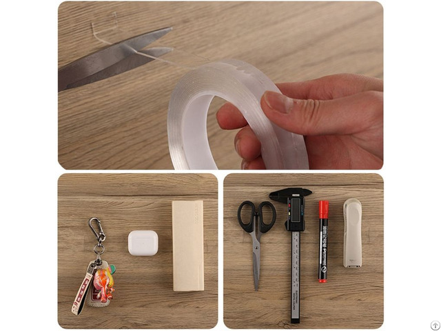 Nano Double Sided Tape Cleanable Transparent Reusable Heavy Duty No Trace Waterproof