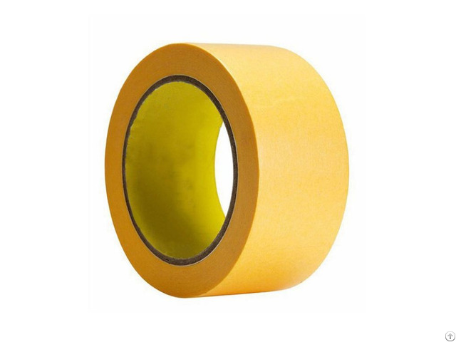 Bright Yellow Paper Masking Adhesive Tape For Car Painting
