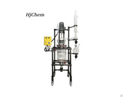 10l Double Jacketed Glass Reactor With Teflon Coated Frame
