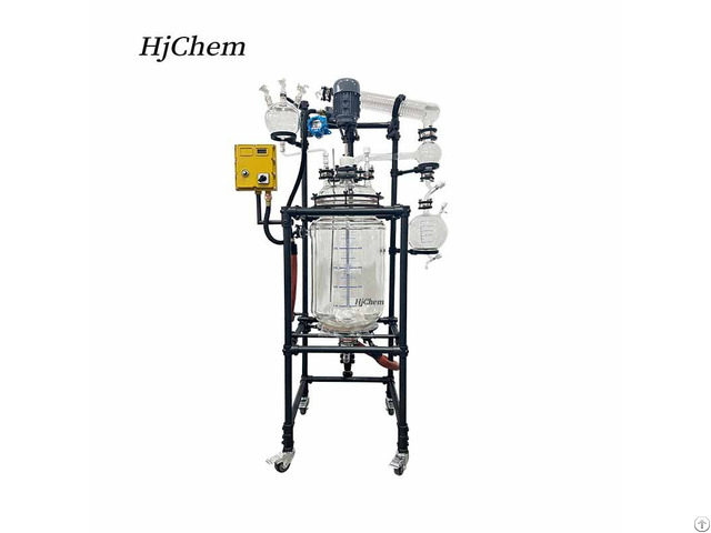 50l Kilo Lab Dual Jacket Borosilicate Chemical Glass Reactor