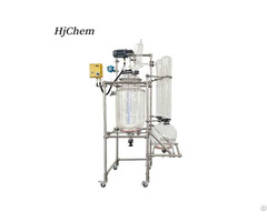 Customized 100l Pilot Plant Glass Reactor With Dual Condensers