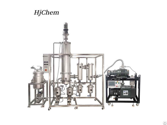 Pilot Short Path Wiped Film Vacuum Distillation Setup
