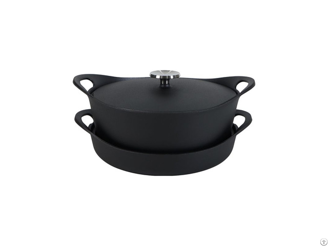 Stackable Cast Iron Bbq Cooking Set With Detachable Handles