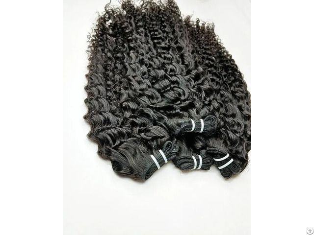 Indian Kinky Curly Weft Single Drawn 100g 100% Remy Human Hair Bella Hararo