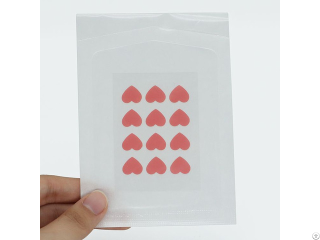 Private Label Pink Heart Acne Pimple Patch In Hydrocolloid Material For Heal Ance